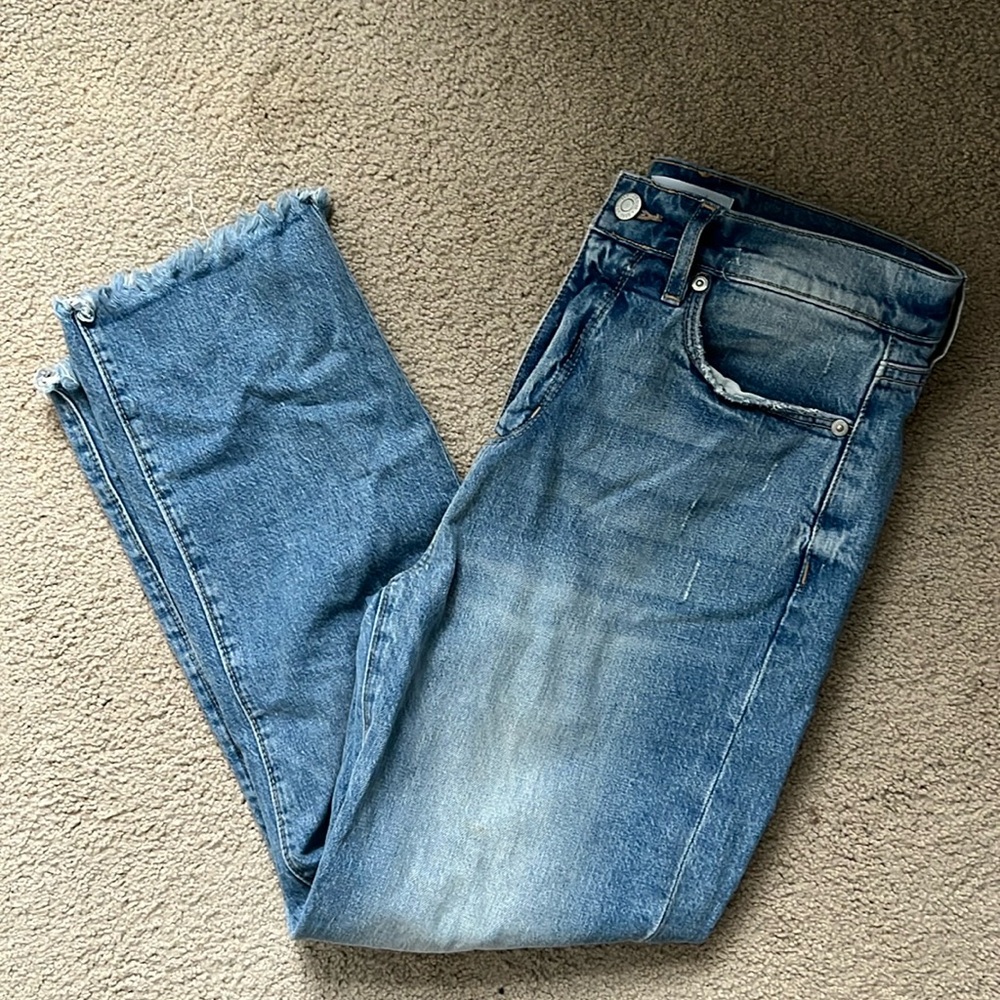 Loft The Straight Crop Jeans